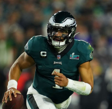 QB Jalen Hurts, Philadelphia Eagles, en el Super Bowl LVII