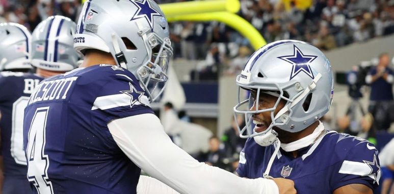 QB Dak Prescott (izquierda) y WR Brandin Cooks (Derecha), Dallas Cowboys