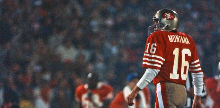 QB Joe Montana con los San Francisco 49ers